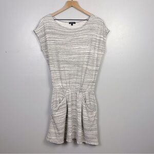 Beyond Yoga gray space dyed French terry elastic waist dress, size large.